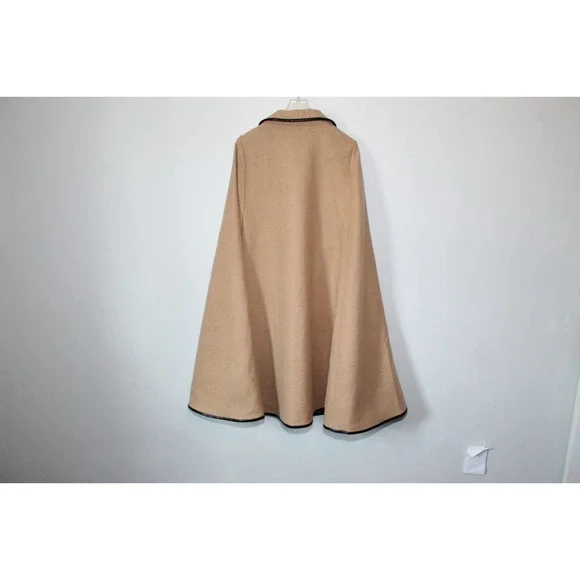 Soft Surroundings Newstead Abby Cape Jacket Tan Poncho Womens Size Medium H14415 - Picture 14 of 16